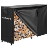 VIVOHOME 60 in. Heavy-Duty Indoor Outdoor Firewood Rack with Cover