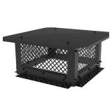 Mximu 17 in. x 17 in. Black Galvanized Steel Fireplace Chimney Caps for Outside
