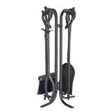 Evergreen Enterprises Compact Size Hand-Forged 5-Piece Fireplace Tool Set