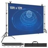 SKYSHALO 12 x 10 ft. Heavy Duty Backdrop Stand, Height Adjustable Photography Backdrop Stand