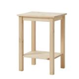 StyleWell Unfinished Basic Natural Pine Wood End Table (15 in.)