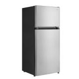 Vissani 4.5 cu. ft. 2-Door Mini Refrigerator in Platinum Steel with Freezer