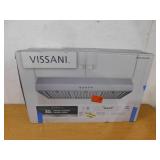Vissani Sarela 30 in. W x 7 in. H 500CFM Convertible Under Cabinet Range Hood in Stainless Steel with LED Lights and Filter