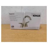 KOHLER Easmor 4 in. Centerset Double Handle Bathroom Faucet in Vibrant Brushed Nickel