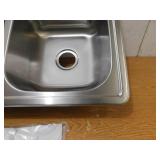 Glacier Bay 33 in. Drop-In 50/50 Double Bowl 20 Gauge Stainless Steel Kitchen Sink