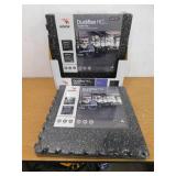 (4) Norsk Black with Blue White Flecks 20.5 in. x 20.5 in. x 0.47 in. Rubber-Tec Reversible Gym Flooring (12 sq. ft.) (4-Pack)