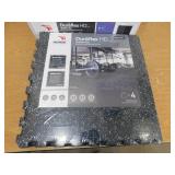 (4) Norsk Black with Blue White Flecks 20.5 in. x 20.5 in. x 0.47 in. Rubber-Tec Reversible Gym Flooring (12 sq. ft.) (4-Pack)