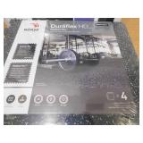 (4) Norsk Black with Blue White Flecks 20.5 in. x 20.5 in. x 0.47 in. Rubber-Tec Reversible Gym Flooring (12 sq. ft.) (4-Pack)