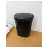 Furniture of America Taylor 13 Gal. Black Metal Household Trash Can Motion Sensor Lid