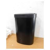 Furniture of America Taylor 13 Gal. Black Metal Household Trash Can Motion Sensor Lid