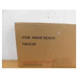 Noble House Angie 43.25 in. 2-Person Teak Brown Wood Outdoor Patio Bench