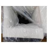 Steve Silver Aubrey Black Frame with Eggshell Polyester Upholstered Arm Chair (Set of 2)