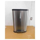 iTouchless 13.2 Gal. Stainless Steel Metal Household Trash Can with Trash Sticker, SoftStep Prox, and Odor Filter