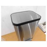 iTouchless 13.2 Gal. Stainless Steel Metal Household Trash Can with Trash Sticker, SoftStep Prox, and Odor Filter