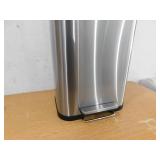 iTouchless 13.2 Gal. Stainless Steel Metal Household Trash Can with Trash Sticker, SoftStep Prox, and Odor Filter