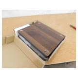 Furinno Just 13.4 in. Columbia Walnut/Black 22.8 in. Rectangular Wood End Table