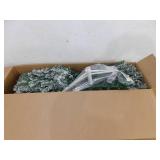 VEIKOUS 6.5 ft. Pre-Lit LED Flocked Artificial Christmas Tree with Multi-Color Light