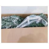 VEIKOUS 6.5 ft. Pre-Lit LED Flocked Artificial Christmas Tree with Multi-Color Light