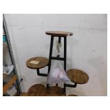 BYBLIGHT Wellston 43.3 in. Rustic Brown Rectangle Wood Indoor Plant Stand with 7 Tier, Tall Plant Shelf Corner Plant Pots Holder