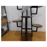 BYBLIGHT Wellston 43.3 in. Rustic Brown Rectangle Wood Indoor Plant Stand with 7 Tier, Tall Plant Shelf Corner Plant Pots Holder