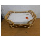 HOME IMPORTS EMPORIUM Brown Frame Specialty Size Platform Bed, Sturdy Rattan Pet Bed for All Animals, Cushioned Pet Bed