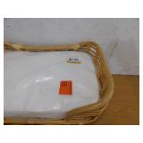 HOME IMPORTS EMPORIUM Brown Frame Specialty Size Platform Bed, Sturdy Rattan Pet Bed for All Animals, Cushioned Pet Bed