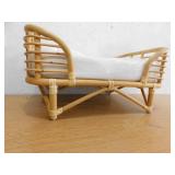 HOME IMPORTS EMPORIUM Brown Frame Specialty Size Platform Bed, Sturdy Rattan Pet Bed for All Animals, Cushioned Pet Bed