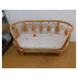 HOME IMPORTS EMPORIUM Brown Frame Specialty Size Platform Bed, Sturdy Rattan Pet Bed for All Animals, Cushioned Pet Bed