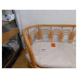 HOME IMPORTS EMPORIUM Brown Frame Specialty Size Platform Bed, Sturdy Rattan Pet Bed for All Animals, Cushioned Pet Bed