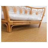 HOME IMPORTS EMPORIUM Brown Frame Specialty Size Platform Bed, Sturdy Rattan Pet Bed for All Animals, Cushioned Pet Bed