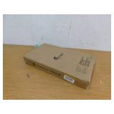 Furinno Tomi 20 in. Amber Pine/Black Wood C Shaped End Table with Wheels