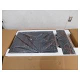 eVita 43 in. 50000BTU Propane Fire Pit Table Modern Outdoor Gas Fire Table with Fire Rocks