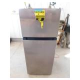 Vissani 4.5 cu. ft. 2-Door Mini Refrigerator in Platinum Steel with Freezer