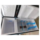 Vissani 4.5 cu. ft. 2-Door Mini Refrigerator in Platinum Steel with Freezer