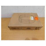 32 in. x 11.4 in. Round Metal Raised Planter Bed Outdoor Garden Raised Planter Box, Black