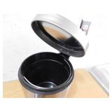 1.3 Gal. Stainless Steel Brushed Fingerprint-Resistant Round Step-on Trash Can