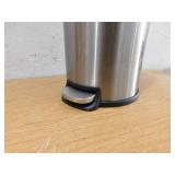1.3 Gal. Stainless Steel Brushed Fingerprint-Resistant Round Step-on Trash Can