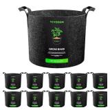 VIVOSUN 25 gal. Heavy Duty Thickened Nonwoven Fabric Plant Grow Bags with Handles (10-Pack)