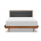 MB - Scandinavian Design Hendrick King Bed Frame - King Size Upholstered Headboard