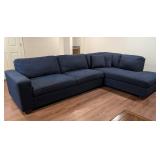 LL - Thomasville Navy Blue Sectional Sofa
