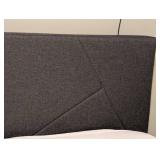 LL - Grey Upholstered Queen Bed Frame with Headboard