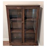 LL - Vintage Wood & Glass Display Cabinet