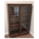 LL - Vintage Wood & Glass Display Cabinet