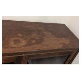 LL - Vintage Wood & Glass Display Cabinet