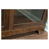 LL - Vintage Wood & Glass Display Cabinet