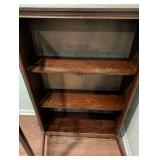 LL - Vintage Wood & Glass Display Cabinet