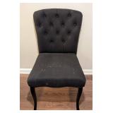 LL - Black Tufted Upholstered Side Chair