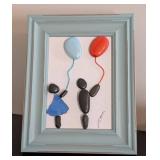 UL - Stone & Sea Glass Art - Framed 8x10