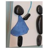 UL - Stone & Sea Glass Art - Framed 8x10