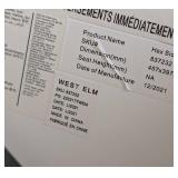 UL - West Elm 837232 Marble Hexagon Side Table